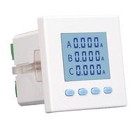 Tixiyu Testeur de compteur d'énergie à 3 phases - Moniteur intelligent de consommation d'énergie pour automatisation de distribution de courant - ABS ignifuge - Blanc LCD AC220 V 5 A