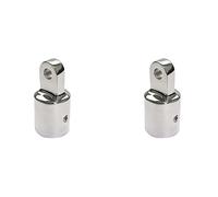 tiyao 2X Vis 316 Acier Inoxydable 20mm Embout à œIl Bimini Matériel Supérieur Bateau Yacht Extrémité à œIl Externe Extrémité du Tube D'Auvent