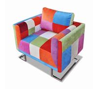 Tiydary Fauteuil Relax,Chaise de Massage Assis amma Fauteuil Cube avec Design de Patchwork Chrome Tissu