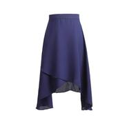 TIYGHI Jupe Portefeuille de Ballet Ballet Skirt Women Adult Long Wrap Chiffon Skirt Lace Up Ballet Skate Skirt Ballerina Dance Wear (Color : Dark Blue, Size : M)