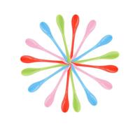 tiyiyok 16PCS Cuillere Bebe, Couvert Enfant, Cuillere a Cafe,Cuillere Plastique Glace, Cuillère Plastique, Poignées Ergonomiques, Bout Arrondi, Mini Cuillères, Petite Cuillère à Dessert