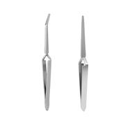 tiyiyok 2 Pièces Pince a Pincher, Pince à Cils, Pincettes à Épiler à Bouts Droit et Courbé, Pinces à Extension de Cils en Acier Inoxydable, pour DIY, Manucure, Extensions de Cils