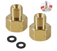 tiyiyok 2 Pièces Raccord Gaz, Adaptateur Gpl, Filetage Gauche 1/2" à Filetage Droit 5/8" Pouce, Adaptateur Camping Gaz pour Chauffage, Cuisine, Haute Pression