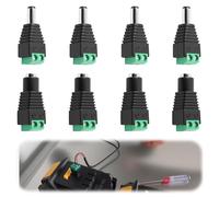tiyiyok 4 Paires 5,5 x 2,1 mm Mâle et Femelle DC Alimentation Fiche Prise Adaptateur, Connecteur 12v DC Adaptateur, Convient aux Caméras de Vidéosurveillance, aux Ventilateurs et aux Lampes de Bureau