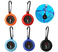 tiyiyok 5 Pièces Boussole Mousqueton, Mini Boussole, Mousqueton Multifonction avec Boussoles, Portable, Multifonctionnel, Adapté pour L’Extérieur, Les Vacances, Le Camping, la Randonnée, Les Voyages