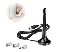 tiyiyok Antenne Radio FM Dab, Antenne Radio FM Dab Intérieur Télescopique, Câble d'Extension d'Antenne de 3 Mètres 75 Ohms pour Radio FM, Adapté aux Stéréos FM, Aux Téléviseurs et Autres Tuners