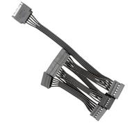 tiyiyok Câble Adaptateur SATA, 15 Broches 1 Male to 6 Female Câble Répartiteur D'alimentation SATA, Cable Disque Dur Interne Matériau en Cuivre Étamé, pour Disques Durs, Lecteurs Optiques, SSD, HDD