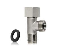 tiyiyok Connecteur en T 3 Voies, Vanne D'inversion WC en Cuivre 3/8" avec Dents Latérales 1/2" Vanne, Inverseur 3 Voies, Connecteur de Tuyau, pour Réservoir de WC, Lave-Linge, Robinetterie de Douche