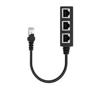 tiyiyok Repartiteur RJ45 pour Câble Ethernet, 1 Mâle vers 3 Ports LAN Femelles, Prise Multiprise Ethernet Adaptateur, Adaptateur Répartiteur pour Cat5/Cat5e/Cat6/Cat7 Câble d'extension