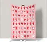 Tizhweqo Couverture Polaire 70x150 Amour 3D Plaid Couverture Polaire Forme de Coeur Plaid Doux et Chaud Flanelle en Microfibre Couvertures et Plaids pour Lit Jeté de Canapé, Toutes Les Saisons 316t