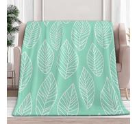 Tizhweqo Couverture Polaire 70x150 Feuilles 3D Plaid Couverture Polaire Feuilles Plaid Doux et Chaud Flanelle en Microfibre Couvertures et Plaids pour Lit Jeté de Canapé, Toutes Les Saisons 2602t