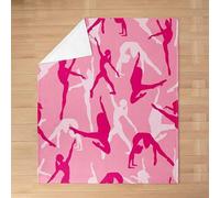 Tizhweqo Couverture Polaire 70x150 Fille Gymnaste Sports 3D Plaid Couverture Polaire Gymnastique Plaid Doux et Chaud Flanelle en Microfibre Couvertures et Plaids pour Lit Jeté de Canapé 829t