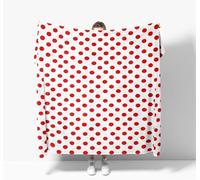 Tizhweqo Couverture Polaire 70x150 Points 3D Plaid Couverture Polaire Point Rouge Plaid Doux et Chaud Flanelle en Microfibre Couvertures et Plaids pour Lit Jeté de Canapé, Toutes Les Saisons 2503t