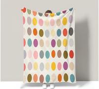 Tizhweqo Couverture Polaire 70x150 Points Colorés 3D Plaid Couverture Polaire Points Plaid Doux et Chaud Flanelle en Microfibre Couvertures et Plaids pour Lit Jeté de Canapé, Toutes Les Saisons 2566t