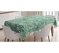 Tizhweqo Nappe Feuilles de Palmier Rectangulaire, 3D Plantes Tropicales Nappe de Table Impermeable Polyester Nappes pour Jardin Cuisine Mariage, 140x200 cm Q/P5696