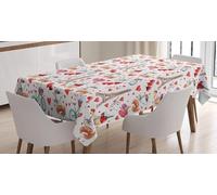 Tizhweqo Nappe Paris Rectangulaire, 3D Café Nappe de Table Impermeable Polyester Nappes pour Jardin Cuisine Mariage, 140x180 cm Q/P3715
