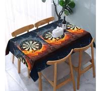 Tizhweqo Nappe Rectangulaire Dart Board, 3D Fléchettes Nappe de Table Impermeable Polyester Nappes pour Jardin Cuisine Mariage, 140x180 cm ZB2455