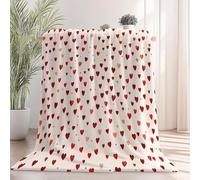 Tizhweqo Plaid Polaire Amour, 3D Plaid Couverture Polaire 180x220 cm Modèle Romantique Imprimée Flanelle Blanket Literie 2 Personnes, Couvertures en Microfibre Doux et Chaude pour Canape Lit 5217p