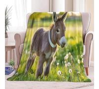 Tizhweqo Plaid Polaire âne, 3D Plaid Couverture Polaire 70x150 cm âne Animaux Imprimée Flanelle Blanket Literie 1 Personne, Couvertures en Microfibre Doux et Chaude pour Canape Lit 631p