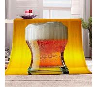 Tizhweqo Plaid Polaire Bière, 3D Plaid Couverture Polaire 180x220 cm Bière Imprimée Flanelle Blanket Literie 2 Personnes, Couvertures en Microfibre Doux et Chaude pour Canape Lit 5127p