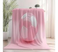 Tizhweqo Plaid Polaire Rose, 3D Plaid Couverture Polaire 150x200 cm Soccer Imprimée Flanelle Blanket Literie 1 Personne, Couvertures en Microfibre Doux et Chaude pour Canape Lit 572p