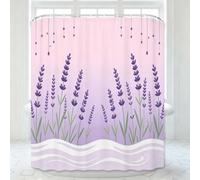 Tizhweqo Rideau de Douche 120x200 cm Motif Fleurs de Lavande