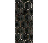 Tizhweqo Stickers Porte Trompe L'oeil Géométrique Géométrique Papier Peint Autocollant Pour Chambre Salon Décoration Stickers Muraux Sticker Porte 77x200 cm 6769a