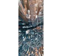 Tizhweqo Stickers Porte Trompe L'oeil New York New York Papier Peint Autocollant Porte Pour Chambre Salon Décoration Stickers Muraux Sticker Porte 90x210 cm b4822