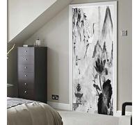 Tizhweqo Stickers Porte Trompe L'oeil Style Japonais Style Japonais Papier Peint Autocollant Porte Pour Chambre Salon Décoration Stickers Muraux Sticker Porte 77x200 cm a1531