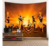 Tizhweqo Tenture Murale Grande Femme Africaine, Tapisserie Murales Motifs Africains, Tapisserie 3D Femme Africaine Decoration Tentures Murales pour Salon Chambre 130x150 cm X3218