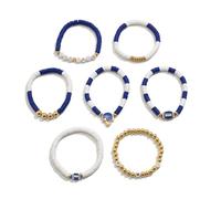 Tizuqe à breloques de football élégant pour hommes et femmes, lettres réglables, bracelets en perles, bijoux empilables, esprits d ' équipe, à breloques de football