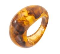 Tizuqe Anneaux incurvés uniques en résine Joint empilable Accessoires de doigt légers et confortables pour les occasions décontractées ou formelles Résine élégante pour les occasions