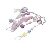Tizuqe Breloque de Star Designs de couleur macaron avec perles artistiques et pompons dynamiques embellissements