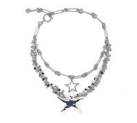 Tizuqe Collier avec pendentif étoile esthétique pour femmes, accessoires Vintage Y2k, chaîne pentagramme Hip Hop, bijoux pour filles, colliers étoiles à cinq branches pour femmes, 2023