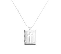 Tizuqe Pendentif en forme de livre de la Bible pour la fabrication de colliers, breloque de livre à charnière, cadeaux religieux pour femmes et filles