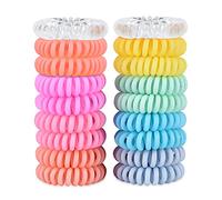 TIZZYT Lot de 18 élastiques à cheveux en spirale, sans plis, cordon téléphonique, support de tresse pour queue de cheval pour femmes et enfants, convient pour les tresses durables, les queues de