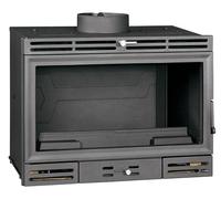 TJ - Cheminée à bois avec turbines, modèle AFAR, en fonte 12 kW