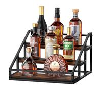 TJ.MOREE Étagère à 3 étages pour bouteilles d'alcool pour whisky et spiritueux - Étagère de bar rétro