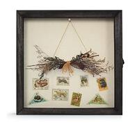 TJ.MOREE Flower Shadow Box Vitrine Cadre avec fenêtre en verre pour bouquet de mariage, souvenirs, médailles, photos, souvenirs - (Noir rustique, 30,5 x 30,5 cm)