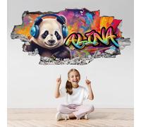 tjapalo®p95 stickers prénom personnalisé sticker grafitti 3D sticker mural chambre fille et garcon mur autocollant personnalisé stickers muraux enfants Sticker mural enfant fille autocollant tag