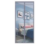 TJDWPRRD Porte D'écran Magnétique Auto-Scellage Rideau en Maille Invisible Respirant écran D'ouverture Double Face Maison Intérieure Patio Porte D'entrée Rideau de Service Lourd,Gris,0.8x2.1m