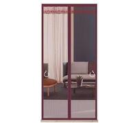 TJDWPRRD Porte D'écran Magnétique Auto-Scellage Rideau en Maille Invisible Respirant écran D'ouverture Double Face Maison Intérieure Patio Porte D'entrée Rideau de Service Lourd,Marron,0.95x2m