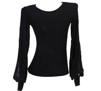 TJDWPRRD Robes de Danse de Salle de Bal Veste de Performance Salsa Tango Costume de Pratique du Ballet Latin Vêtements de Danse Gymnastique Tenue de Danse Cha Cha à Manches Longues,A,M