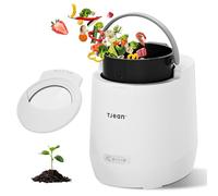 TJEAN Composteur électrique 4 l avec revêtement en céramique et couvercle en verre, 2 modes de recyclage des déchets de cuisine | Séchage rapide 6 h et compostage 24 h | Sans odeur pour plan de