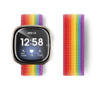 TJGLTD Bracelet de montre unisexe compatible avec Fitbit Versa 3 4 Sense Sense 2 Tissu nylon Crochet et boucle, taille unique, Nylon