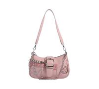 TJHDSF Sac Y2K, Shoujo Y2K Bag, Sac a Main Vintage, Petit Sacs a Main, Sacs à Porte des Années 2000, Bag à Porte Esthétique, Adapté à un Usage Quotidien, Fêtes, Séances Photo, Cadeaux (Cuir PU Rose)