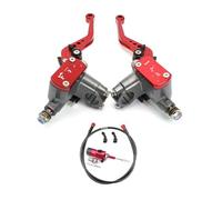 TJKIB Leiver d'embrayage Frein Kit d'embrayage Hydraulique pour Moto, 7/8 Pouces, 22mm, Levier Maître-Cylindre 125-250cc, pour pour Leviers De Frein Et d'embrayage