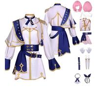 Tjlmomo Anime Emu Otori knight Cosplay Costume avec Perruque Jeu Project Sekai Colourful Stage Cosplay Tenue Adulti Rolle Nene Kusanagi Uniforme Costume Halloween Carnaval Déguisement pour Femmes