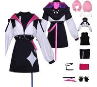 Tjlmomo Anime Emu Otori Set Cosplay Costume avec Perruque Jeu Project Sekai Colourful Stage Cosplay Tenue Adulti Rolle MEIKO Uniforme Accessoires Halloween Carnaval Fête Déguisement pour Femmes