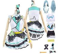 Tjlmomo Anime Hinomori Shizuku Blue Cosplay Costume avec Perruque Jeu Project Sekai Colourful Stage Cosplay Tenue Adulti Rolle Emu Otori Uniforme Costume Halloween Fête Déguisement pour Femmes
